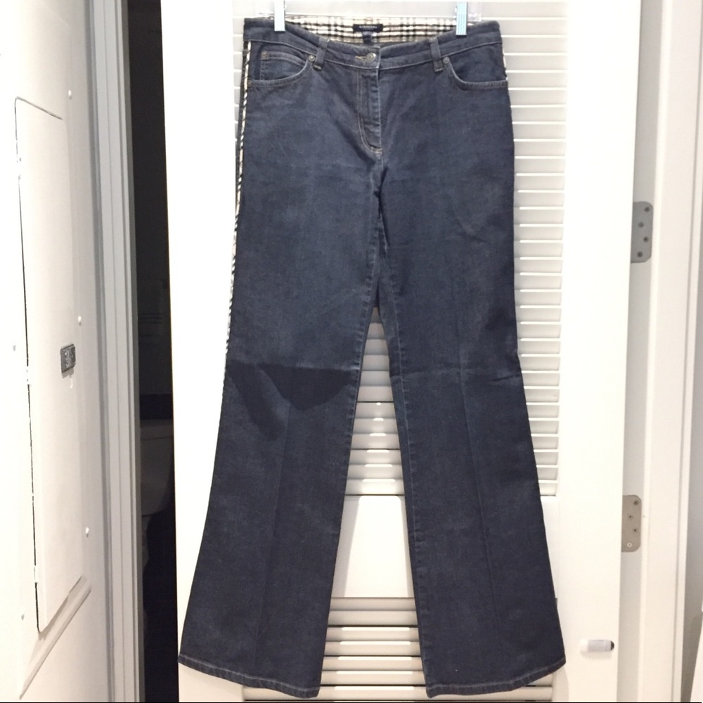 BURBERRY Dark Blue Mid-rise Boot Leg Jeans 10